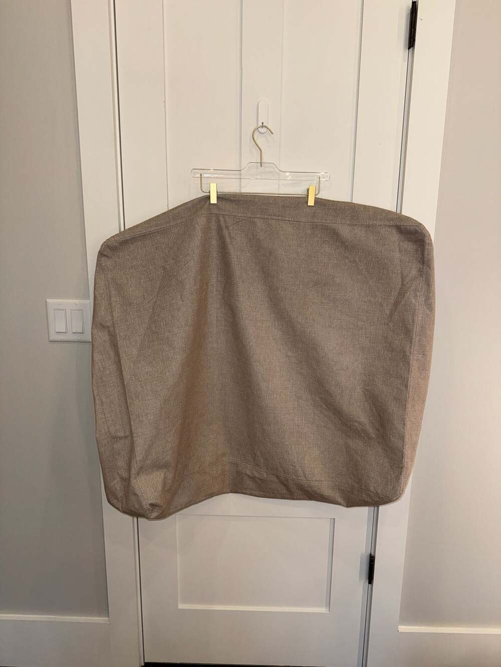 Lovesac Sactionals Reclining Seat Cover in Almond Latticed Velvet